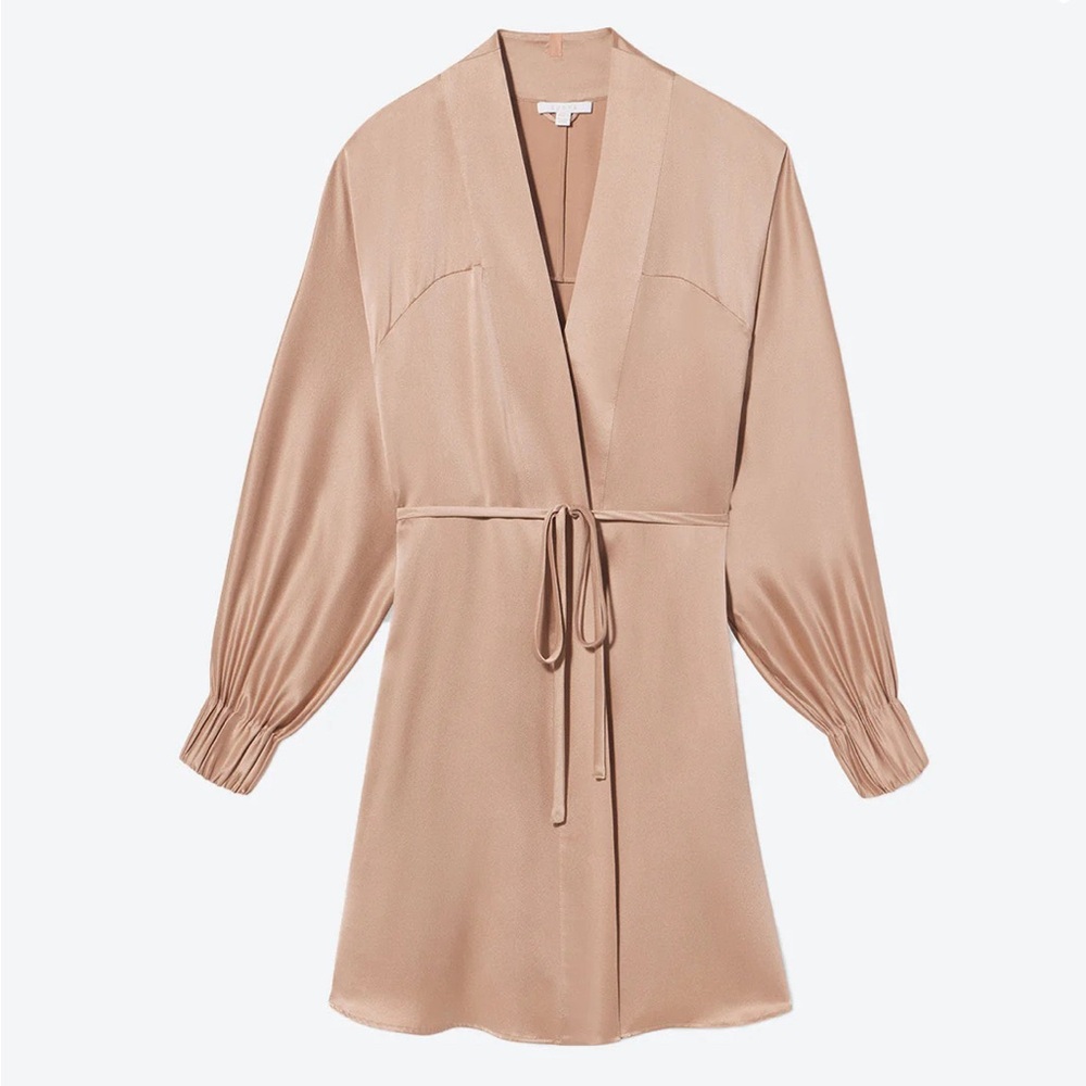 Lunya Anthropologie “Otium Tan” washable mulberry silk robe size 1X $278